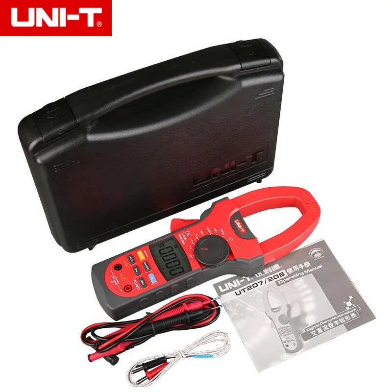UNI T UT208 ЖК зажим Цифровой мультиметр AC DC Напряжение Amp Ом Темп тестер|digital multimeter ac