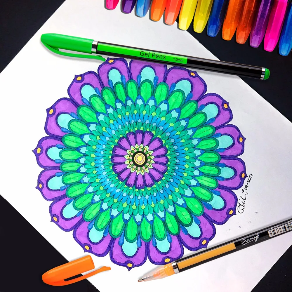 48 шт. набор гелевых ручек для заправки металлическими Пастельными неоновыми блестками эскиз цветная ручка для рисования школьные канцелярские принадлежности маркер для детей Подарки