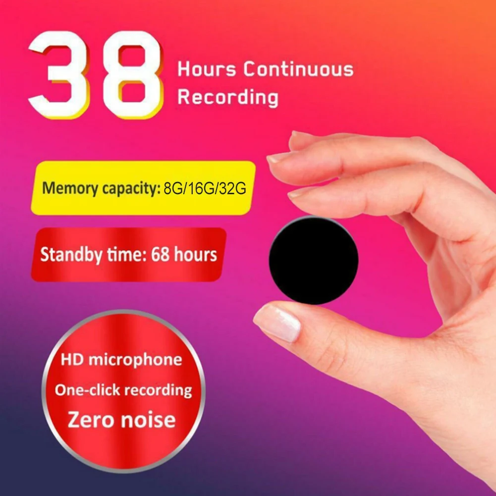 Mini Voice Recorder Badge Medal Audio Children Sound Recording Pen Silent Noise Reduction Digital Dictaphone Clip | Электроника
