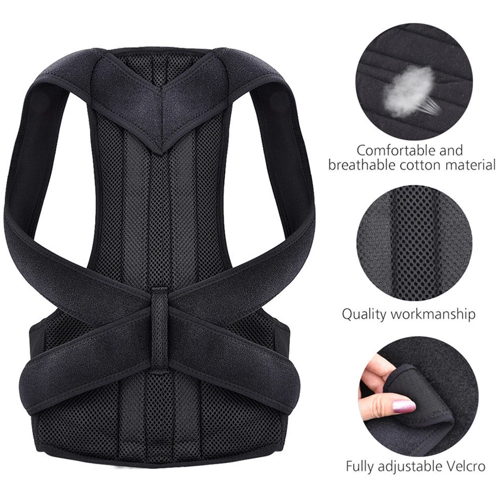 

Rear belt corrector hunchback posture proof adjustable belt adjustment adult waist trainer shoulder lumbar spine strap vest