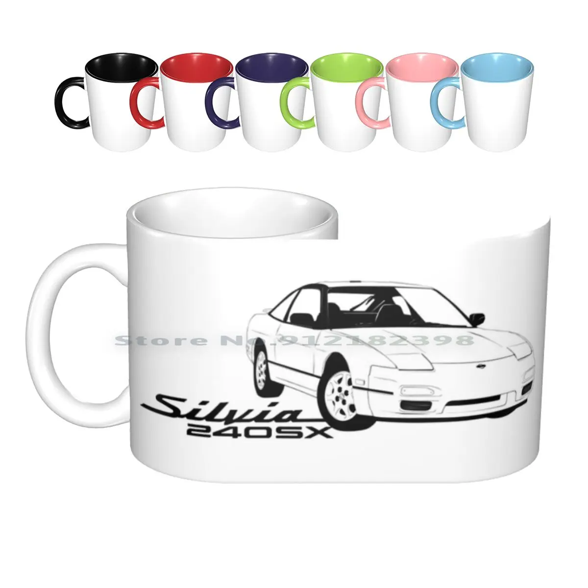 

240sx Ceramic Mugs Coffee Cups Milk Tea Mug Cars Nissan 240sx 180sx Silvia Anime Initial D Manga S13 S14 Japanese Mecha