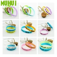 2pcsset anime fairy tail bracelets silicone sport bracelet best friend jewelry gift b070