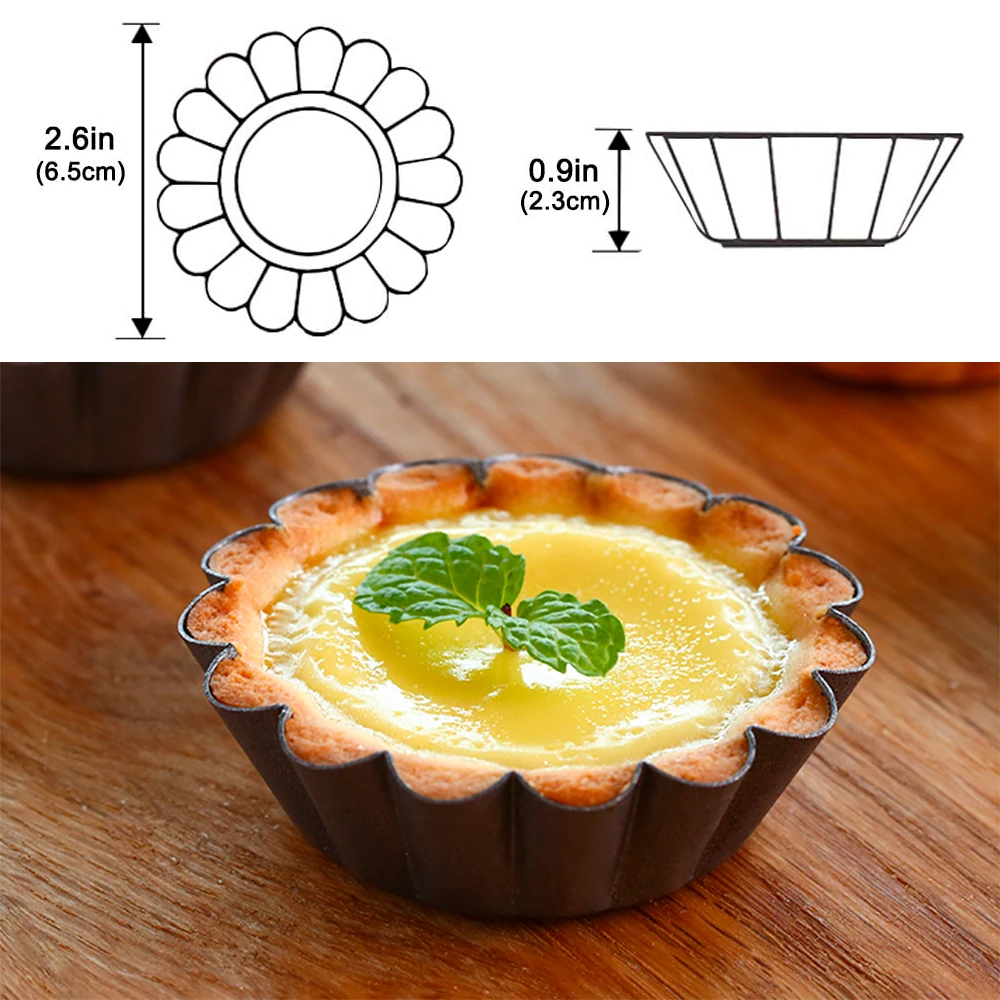 12 шт. антипригарная Tart Quiche Flan Pan Форма для пирога форма пиццы торта яйцо капкейков