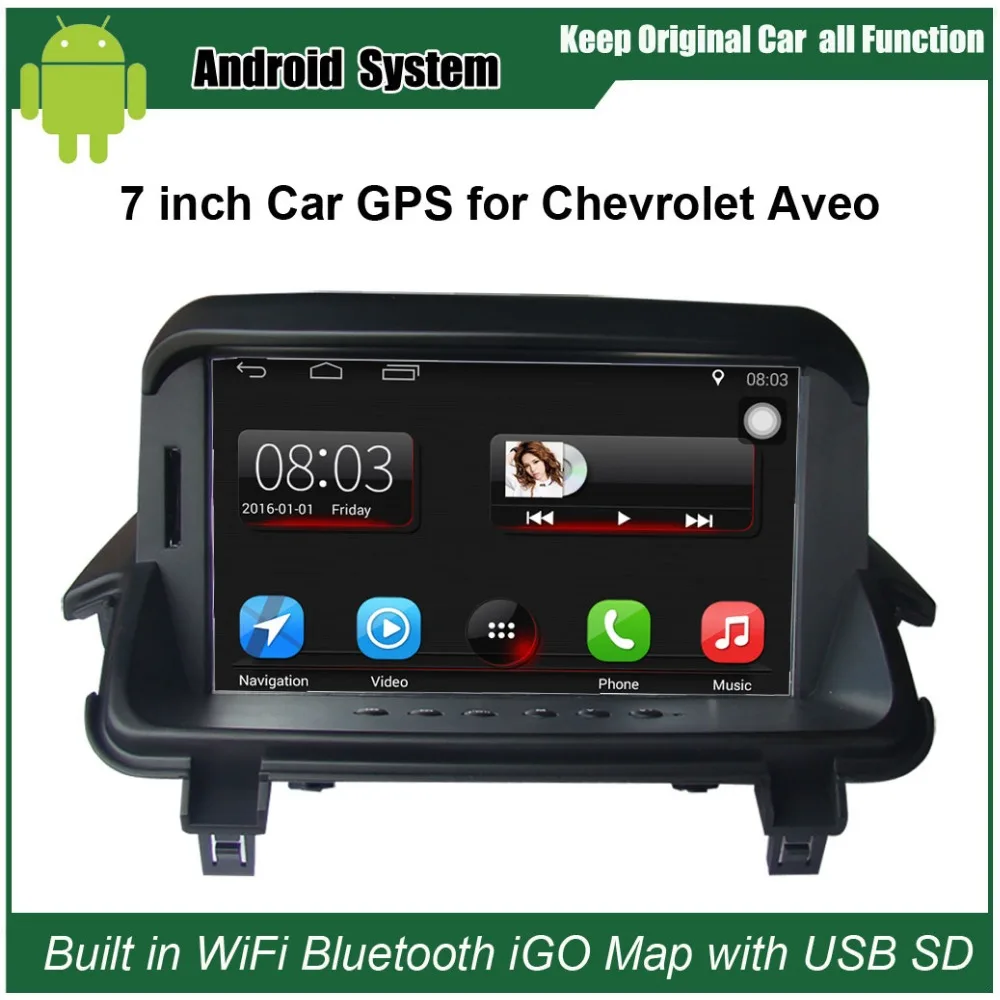Обновленный оригинальный автомобильный радиоплеер Android 7 1 подходит для Chevrolet Aveo
