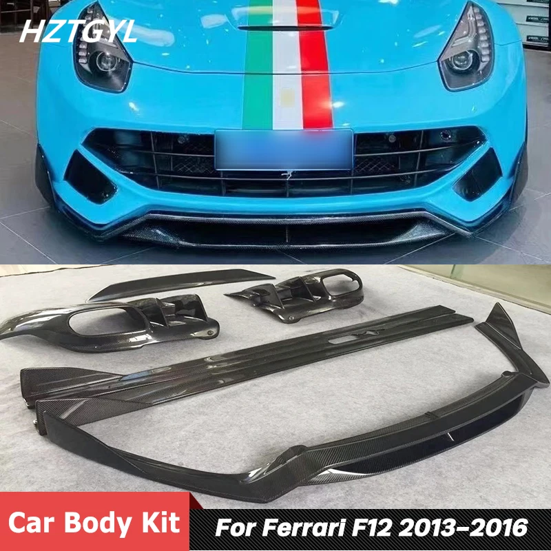 Стильные боковые юбки из углеродного волокна для переднего бампера заднего