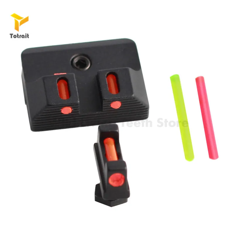 

Fiber Optic Front Sight / Rear Combat Glock Sight v3 Black for Glock standard models Tactical Hunting Excellent Metals