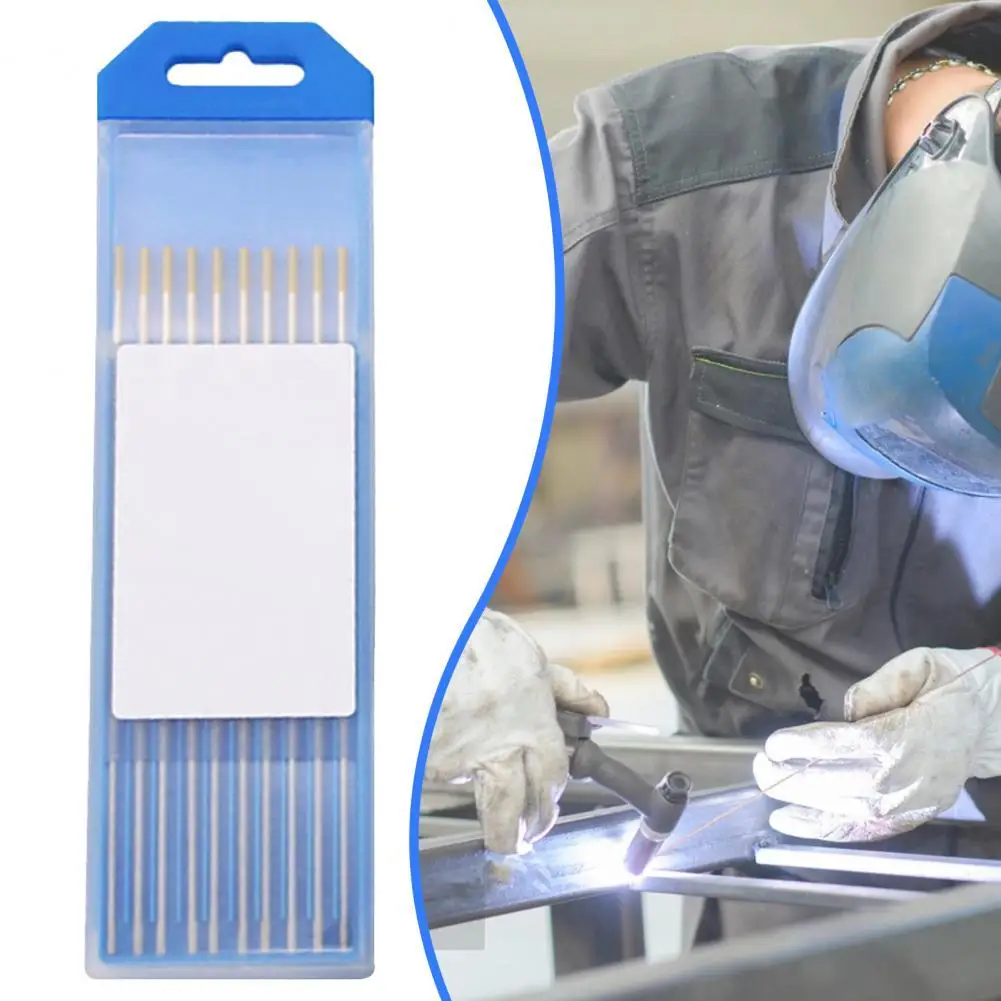 

10Pcs Multi-purpose Stable Arc Good Conductivity Exquisite Workmanship Professional Lanthanum Tungsten Welding Electrodes