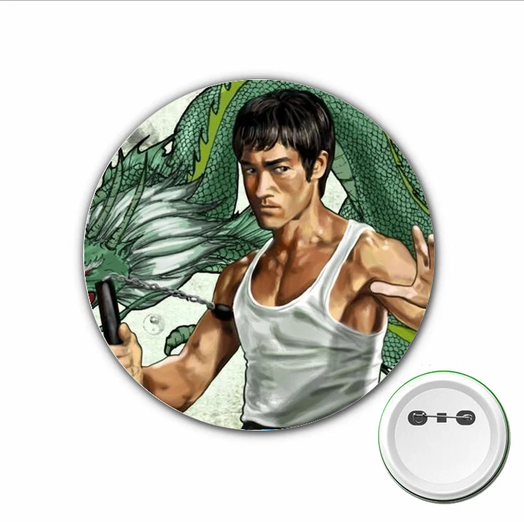 

1pcs Chinese Kung Fu stars Cartoon Cosplay Badge Brooch Pins Icons Badge Decoration Badges Button Clothes Accessories