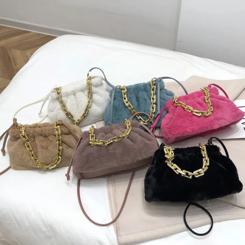

CONAGY Winter Cloud Bags For Women shoulder bags Soft Warm Fur Underarm Bags Female Brand designer messenger