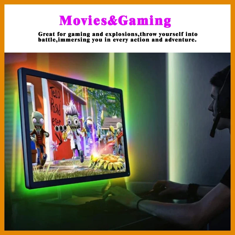 5 в В WS2812b 5050 Светодиодная светильник та Rgb лента Иллюзия Синхронизация с ПК экран