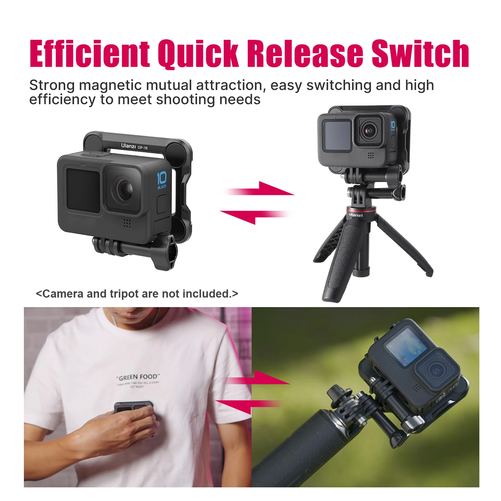 Магнитный быстросъемный кронштейн для экшн-камеры Gopro | Электроника