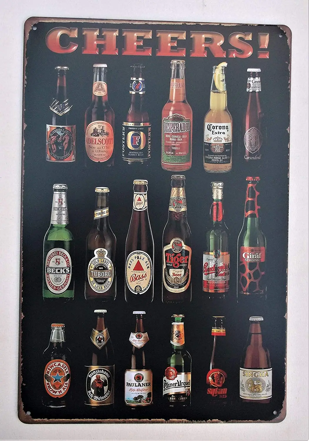 

Пива в мире ура тарелка Ретро металлическая Оловянная табличка на e-mail Декор стены искусства потертый шикарный подарок подходит 12x8 дюймов