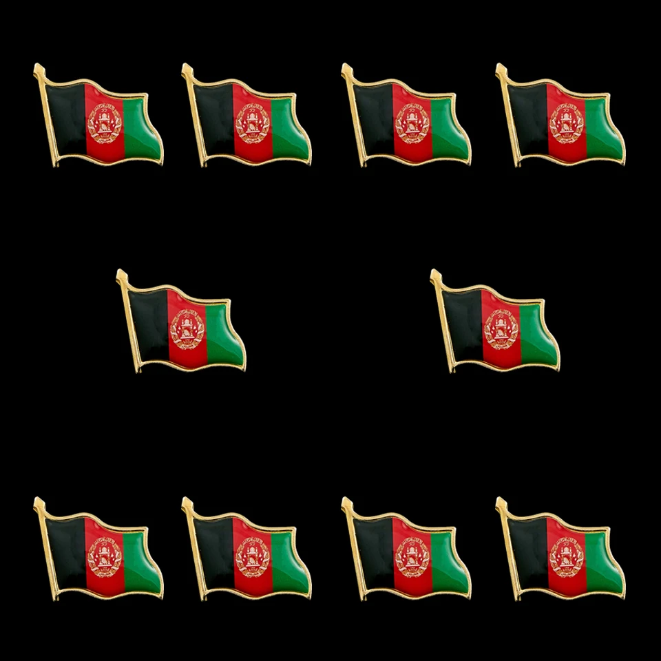 10 шт. афгянский Мужской позолоченный воротник барный флаг лацкан булавки рубашка