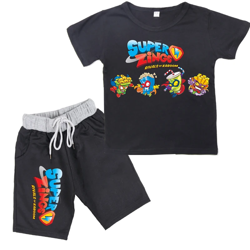 Camiseta y pantalón corto de la serie Super Zings Series 4 para bebés, conjunto de ropa informal, traje con estampado, para niños, nuevo, a la moda, 2020
