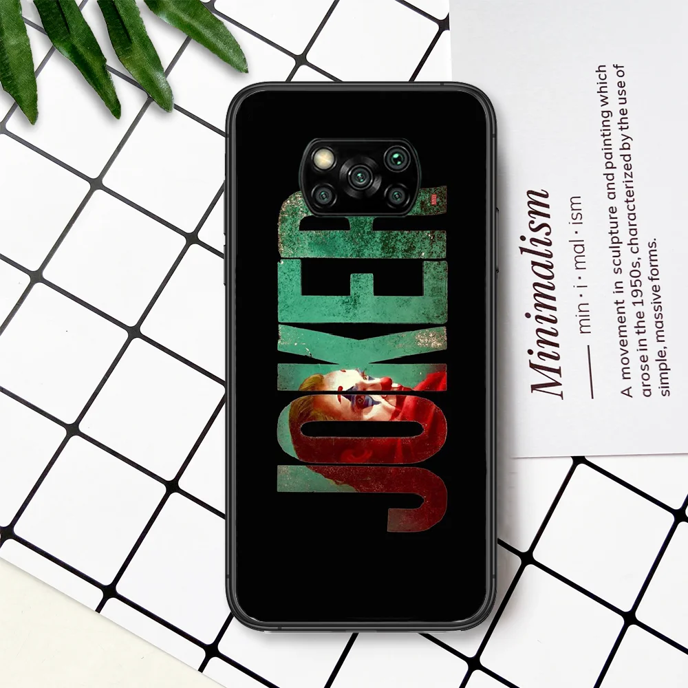 

Joker Phone Case For Xiaomi Mi Note 10 A3 9 MAX 3 A2 8 9 Lite Pro Ultra black Shell 3D Etui Painting Hoesjes Trend Back Silicone