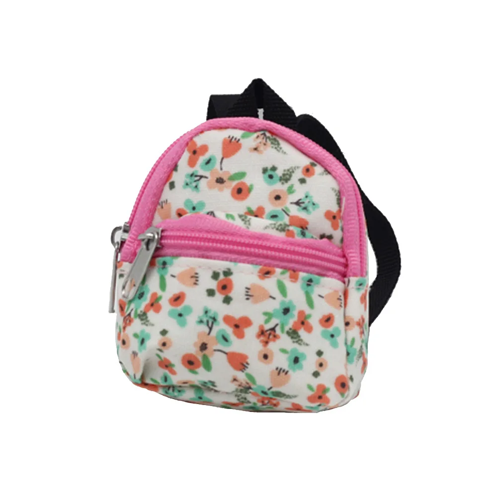 

Новое поступление, рюкзак с цветочным принтом для шарнирной куклы 1/6 как для куклы EXO и куклы Blyth, школьный рюкзак мини