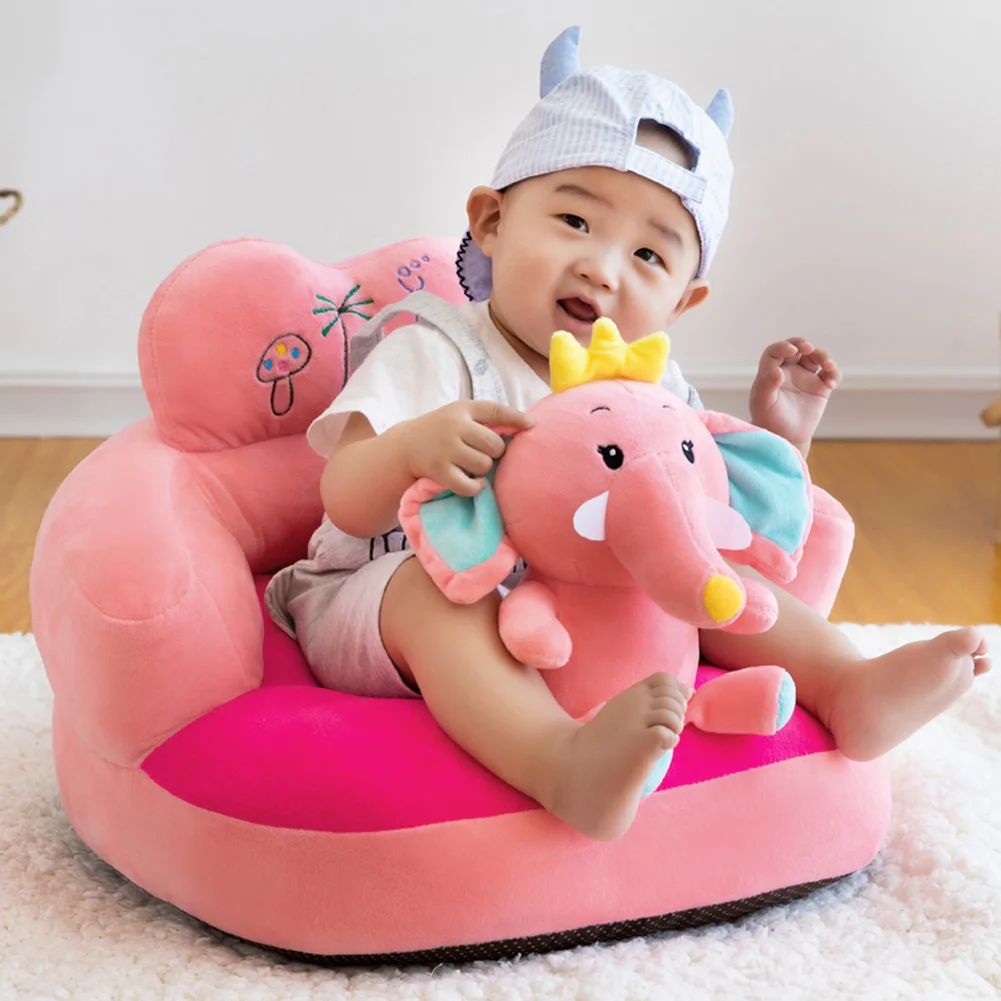 

Baby Sofa Support Seat Cover Plush Chair Learning To Sit Comfortable Toddler Nest without Filler Cradle Sofa Chair