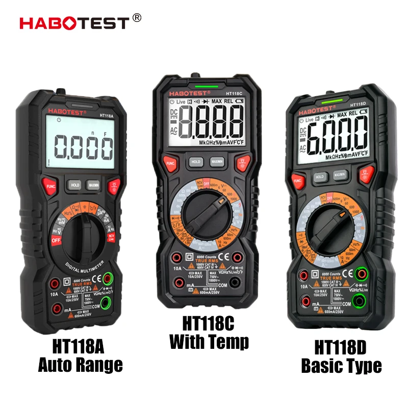 Цифровой мультиметр профессиональный вольтметр HT118 серии True RMS амперметр