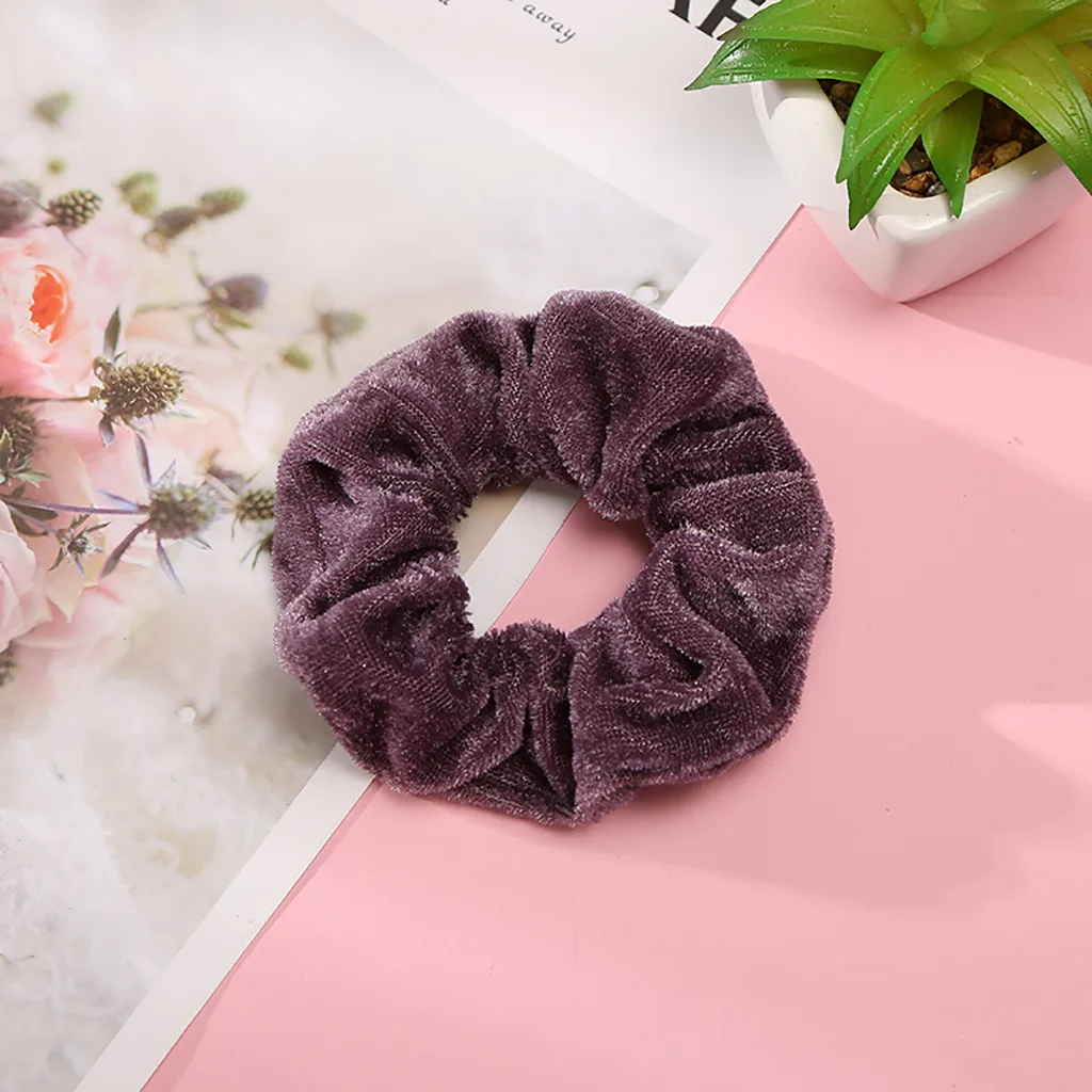1 шт. Velluto Scrunchies Fasce Accessori Per Capelli Donne Ragazze Capelli Elastici Cravatta In Gomma anello corda per cape