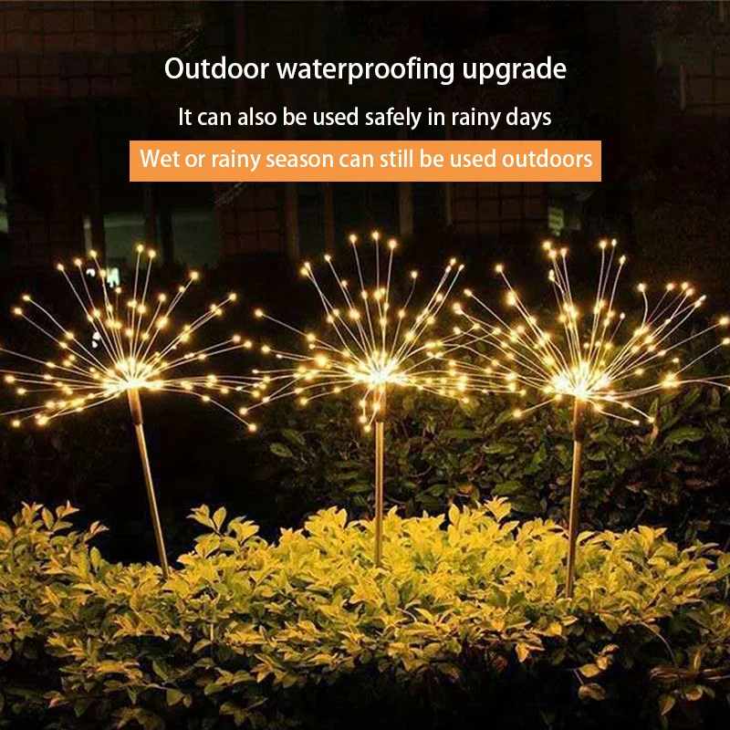 

Solar LED Light Outdoor Garden Lighting Dandelion Fireworks Decoration Lamp 90/120/150/200 LED for Garden Terrace Landscape
