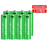 8pcslot new 1 5v 3400mwh aa rechargeable battery usb rechargeable lithium battery fast charging via micro usb cable