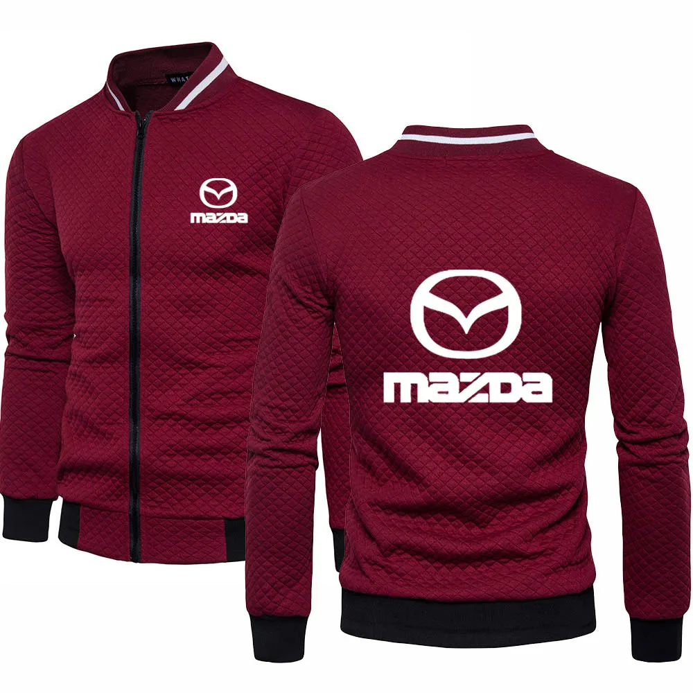 

Unisex Spring Autumn Men's jackets Mazda Car Logo Printing Casual Cotton Jacquard Sport Jacket Men's Zipper sweatshirt