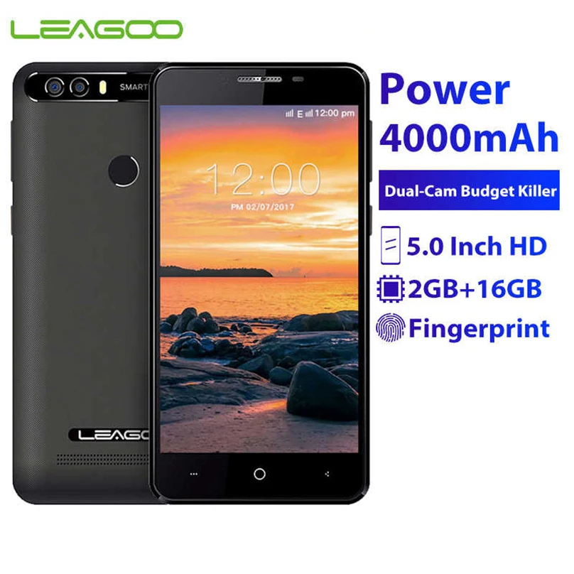 Смартфон LEAGOO KIICAA power 2 Гб ОЗУ 16 ПЗУ 4000 мАч 5 0 дюйма четырёхъядерный процессор MTK6580