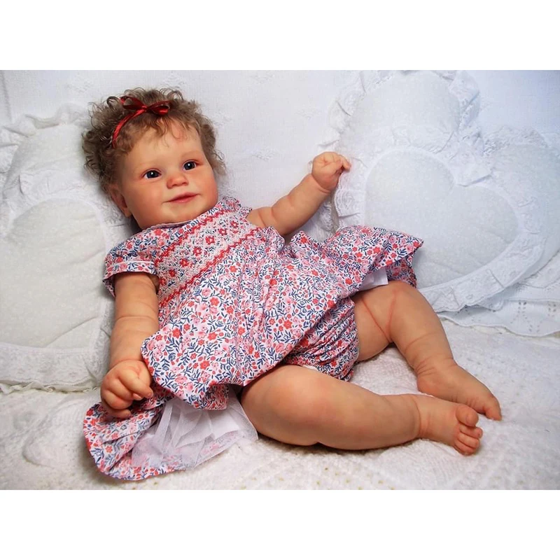 

60CM Reborn Doll Maddie Toddler Girl Completed Doll As In Picture Hand Paint Doll with Genesis Paint High Quality 3D Skin