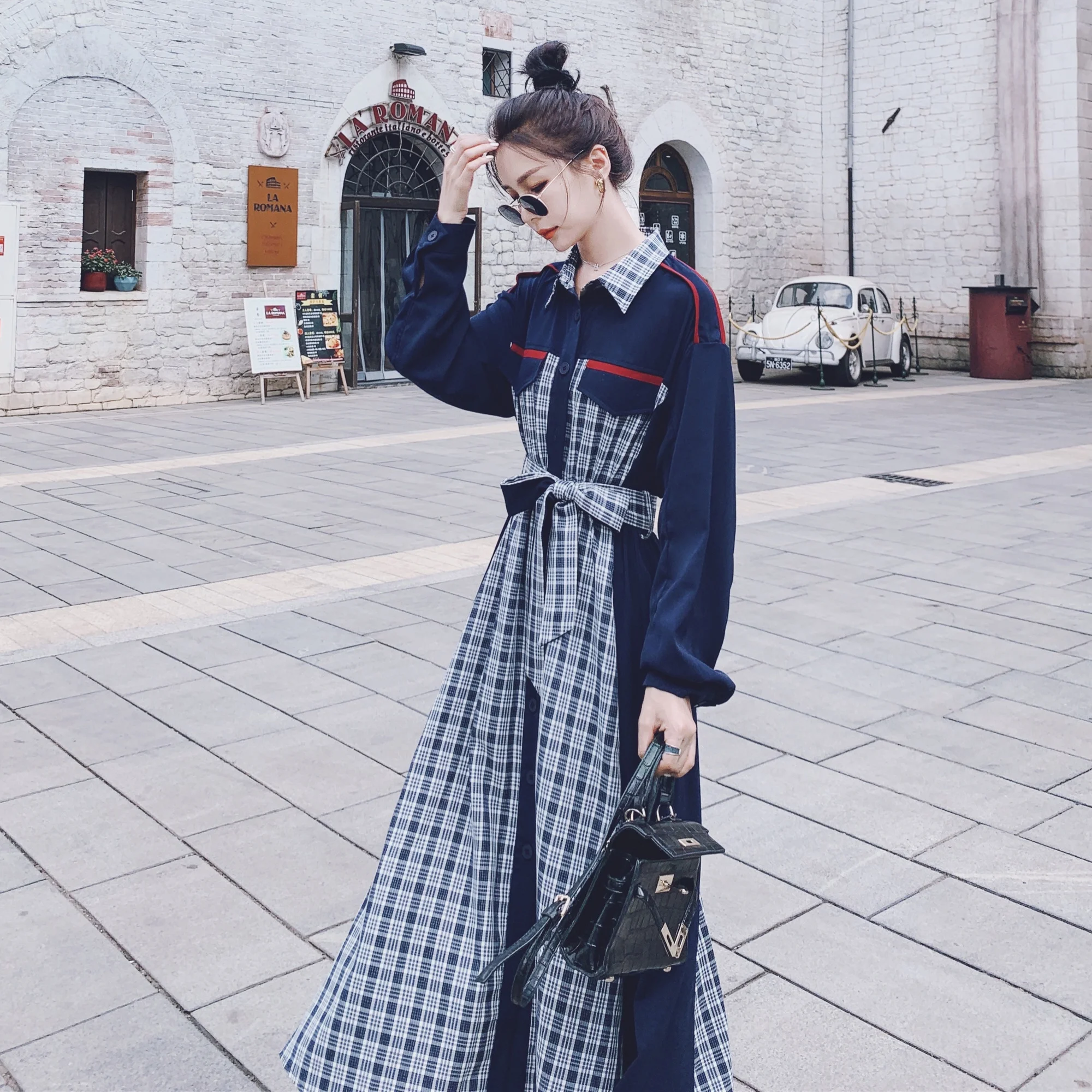 

Big Goods Have Been Delivered! Elegant Plaid Dress
