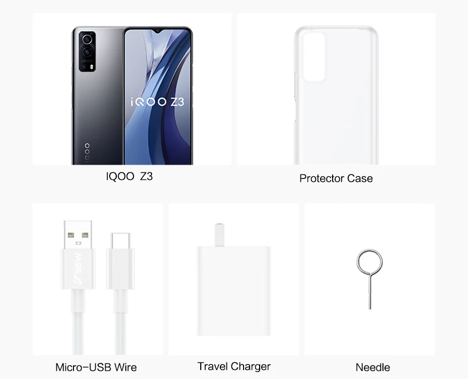 

Original 5G vivo IQOO Z3 5G Smartphone Snapdragon 768G 120Hz 6.58'' Racing Screen 4400mAh 55W Flash Charge Android Mobile Phone