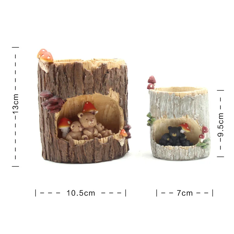 

Creative Garden Microscape Moss Tree Cave Story Piece Resin Craft Flowerpot Office Multi-meat Plant Decoration
