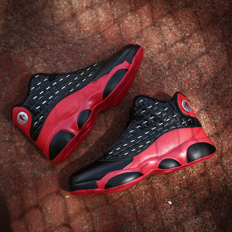 Мужская баскетбольная обувь в стиле ретро Женские высокие противоударные