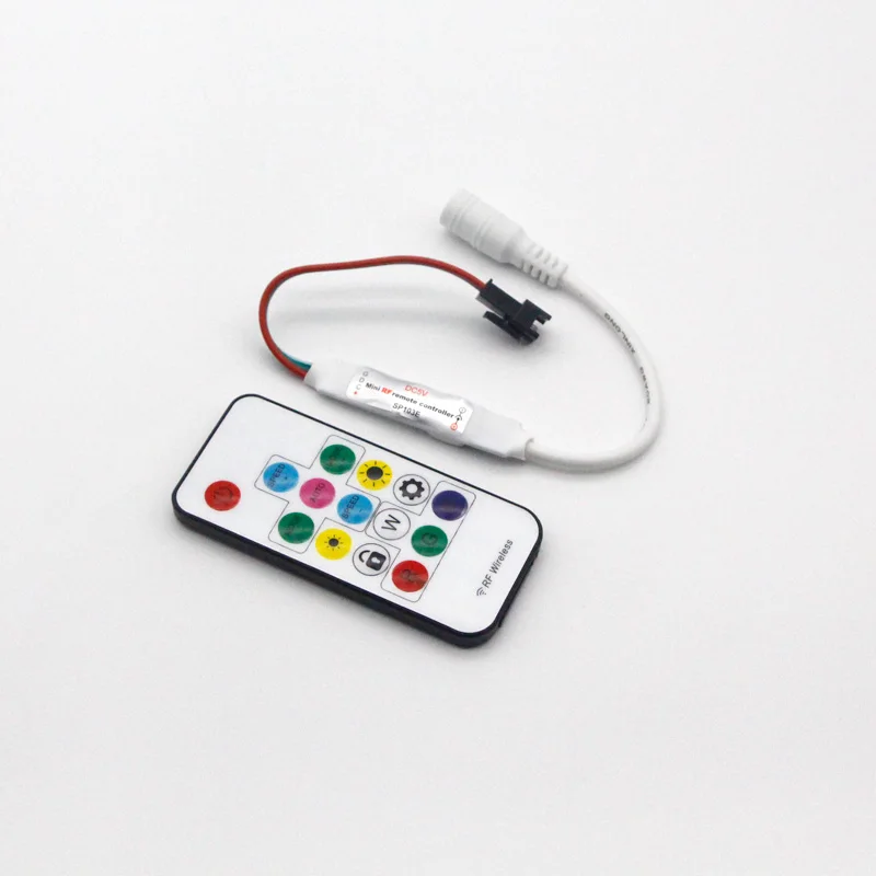 SP103E 14Key Wireless Remote Mini RF LED Controller For WS2812 WS2811 SK6812 Dream Color 5050 Light Strip light DC 5V 12V | Лампы и