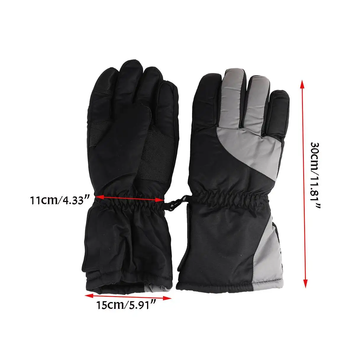 

1 Pair Heated Gloves USB Battery Powered Winter Hand Warmer Motorcycle Heating Gloves Outdoor Windproof Cycling Skiing Gloves