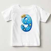2020 baby summer cute cartoon number jackets print cute pictures boys and girls summer short sleeved costumes baby favorite clot
