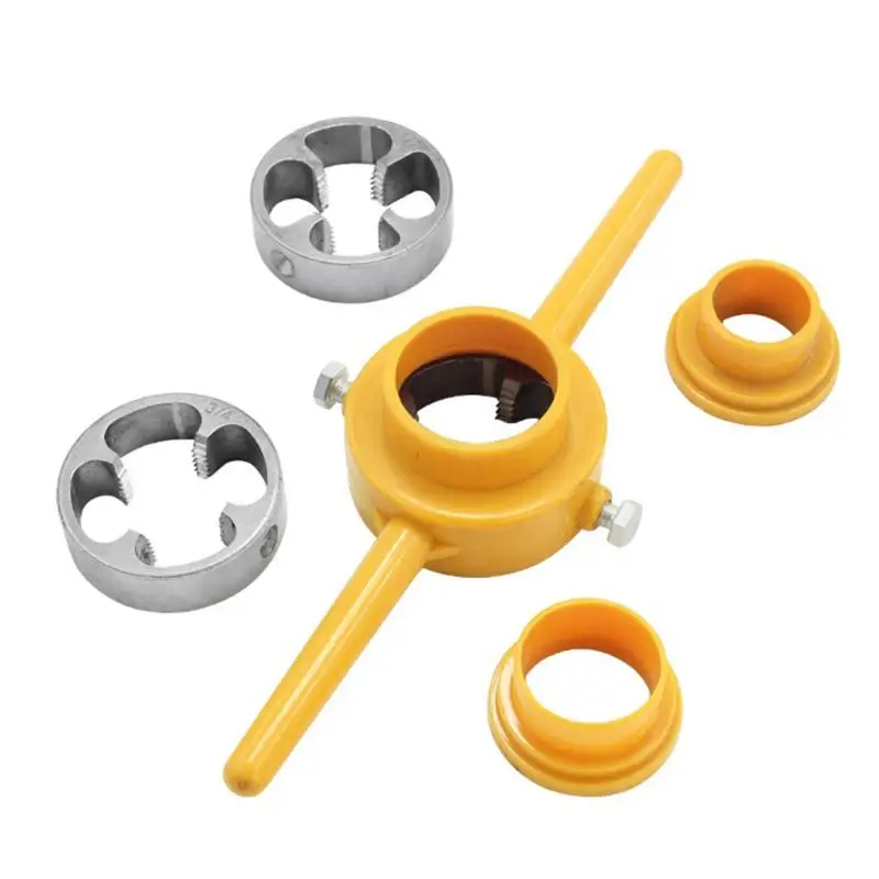 

6pcs/Set NPT Die Set Pipe Threader PVC Thread Maker Tool Sizes 1/2" 3/4" 1" For Pumps Pipes Hand Tools Die Plastic Pipe Thread