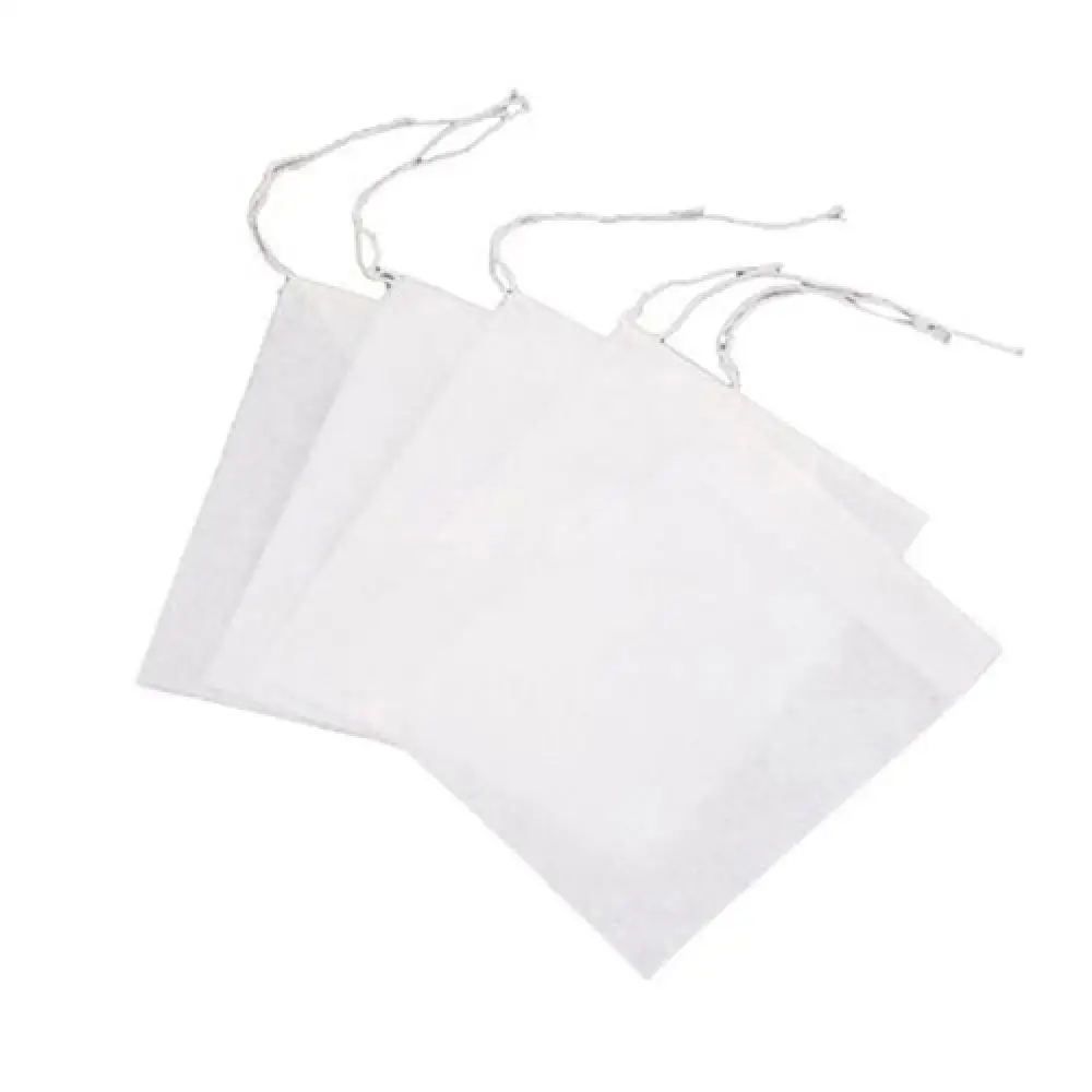 

100 Pcs Disposable Tea Bags Filter Bags For Tea Infuser With String Heal Seal Food Grade Non-woven Fabric Spice Filters Teabags