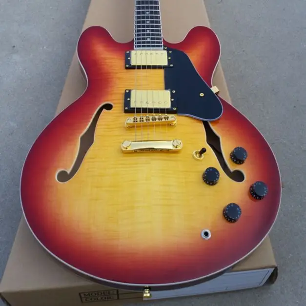 

cs color Electric Guitar Wholesale From China hollow body guitar rose wood fingerboard 22 fret