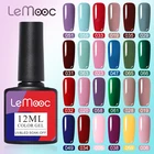 LEMOOC 12 мл Блестящий Гель-лак для ногтей Блестящие Блестки зеленый серый смешанные цвета отмачиваемый УФ гель для ногтей длительного действия Гель-лак