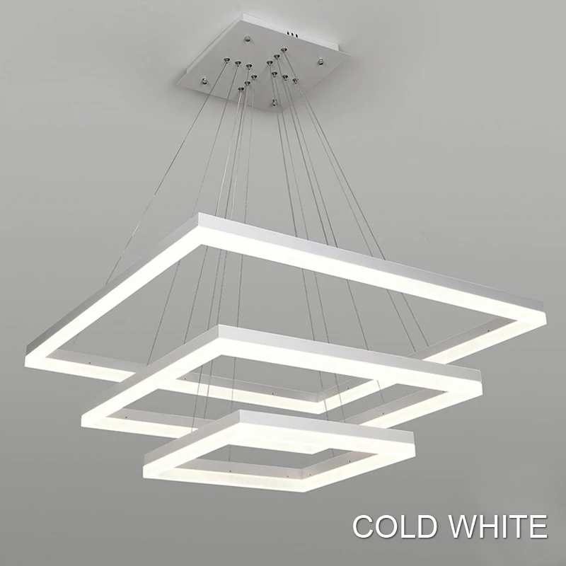 Квадратный светодиодный подвесной светильник современный на возраст 1 2 3 слоя