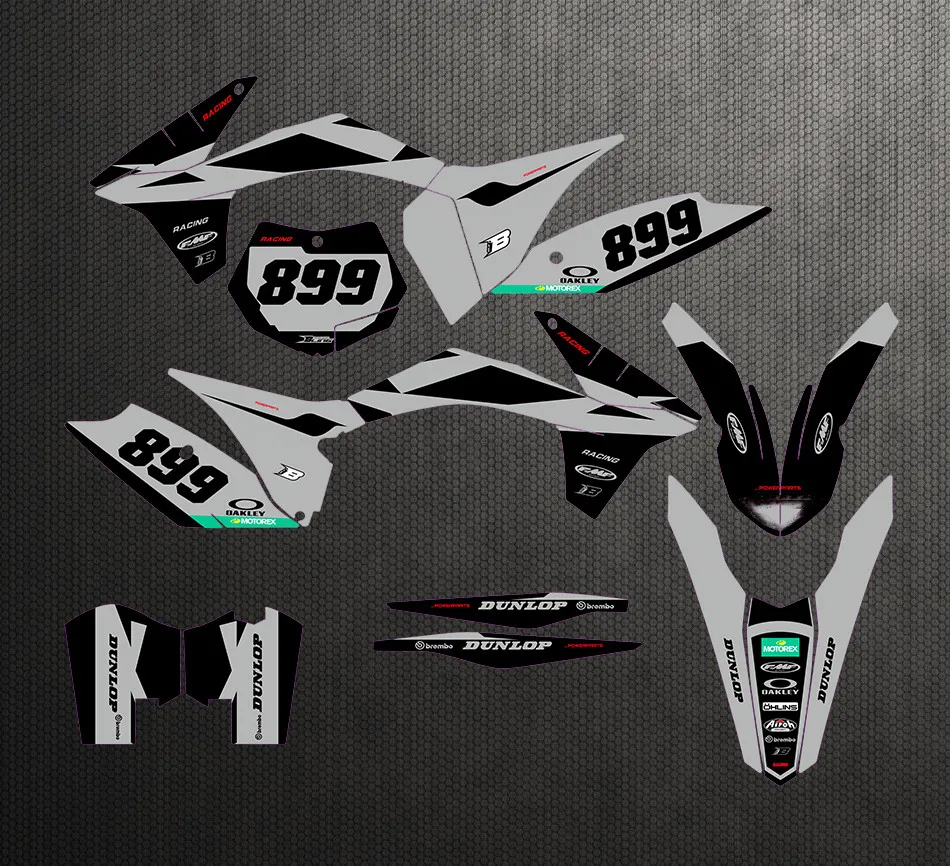 Полный набор графических наклеек TEAM для KTM 125 200 250 300 350 450 500 SX SXF 2011 2012 EXC 2013 XC |