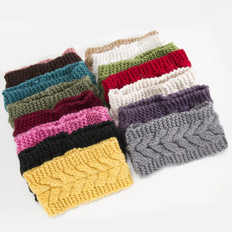 Повязка на голову женская зимняя вязаная широкая с бантом Дамский тюрбан