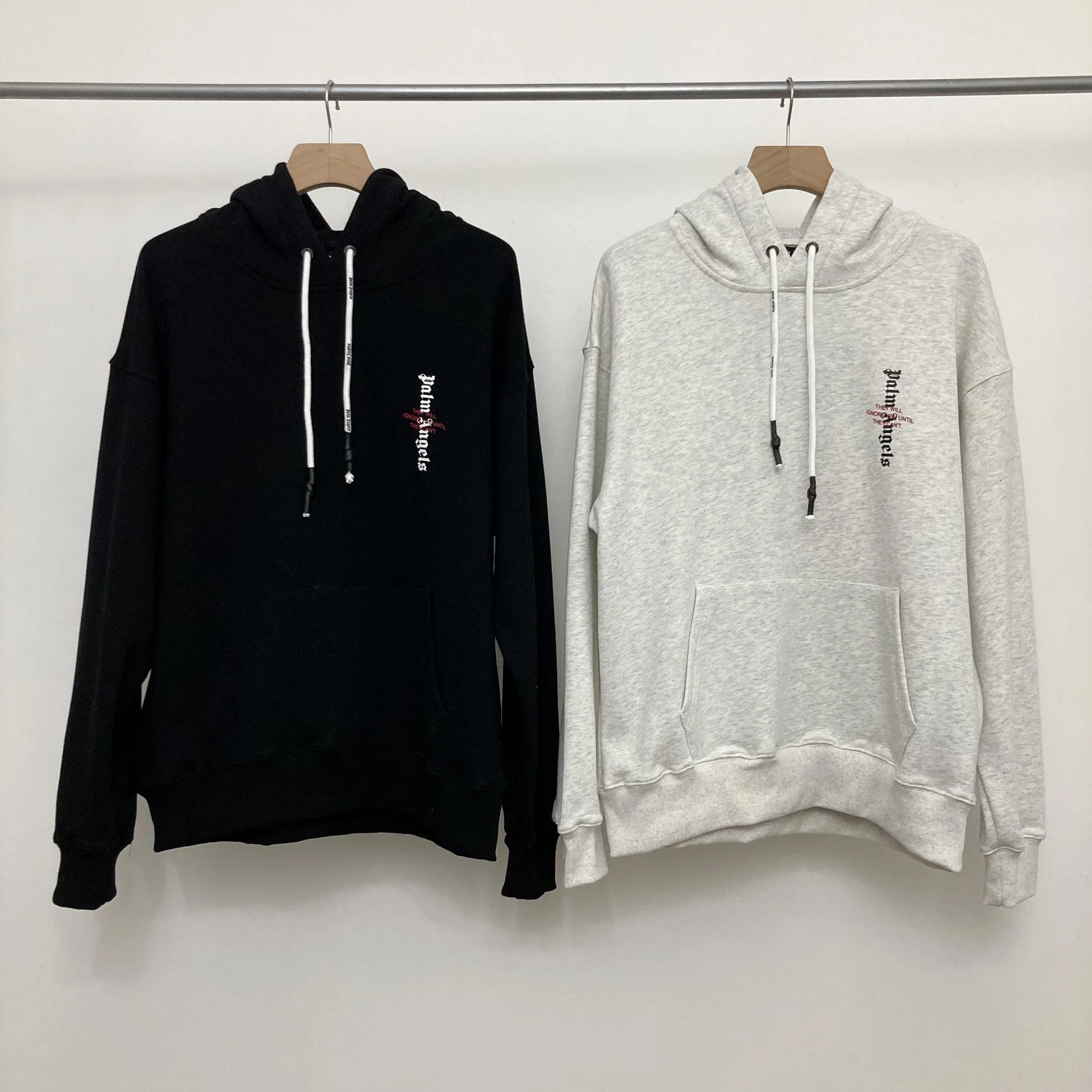 

Palm Angels print drawstring Hoodies Sweatshirts all-match men's women's hoodies tide 121237824