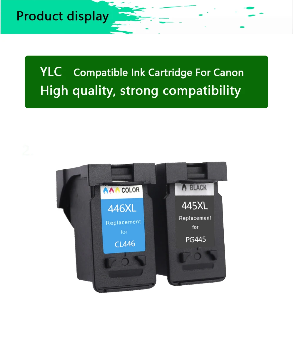 PG-445 CL-446 PG445 CL 446 совместимый PG445XL 445XL чернильный картридж для принтера canon, PIXMA, mg 2440 2540 2940 MX494 IP2840 принтер