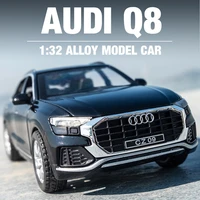 132 audi q8 suv sound light pull back alloy car model high simulation for children gifts car boys toy free shipping