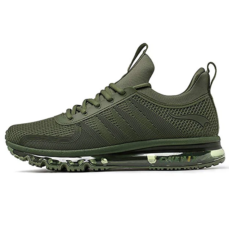 army green ONEMIX, мужская спортивная обувь, Профессиональный марафон, обувь для бега, водонепроницаемая, с воздушной подушкой, Спортивная, армейский зеленый цвет, кроссовки для мужчин - Цвет: army green