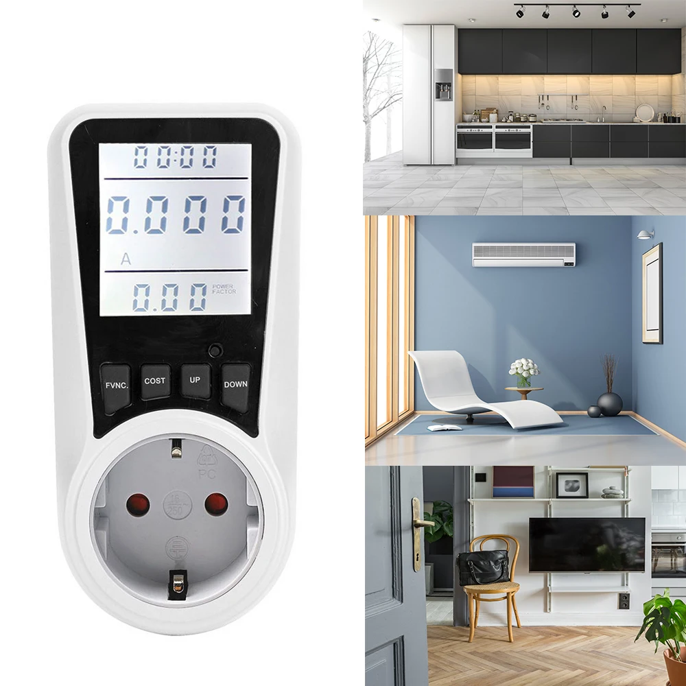 

Socket Power Metter Multi-function Intelligent AC Power Meter Wattmeter Socket Power Metering Socket Billing EU/US/UK/AU