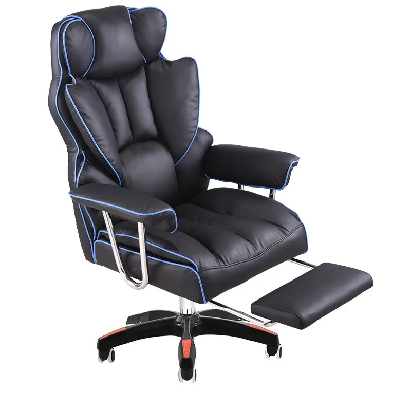 Вращающийся Наклонный мягкий игровой стул диван кровать из эко кожи для ноутбука