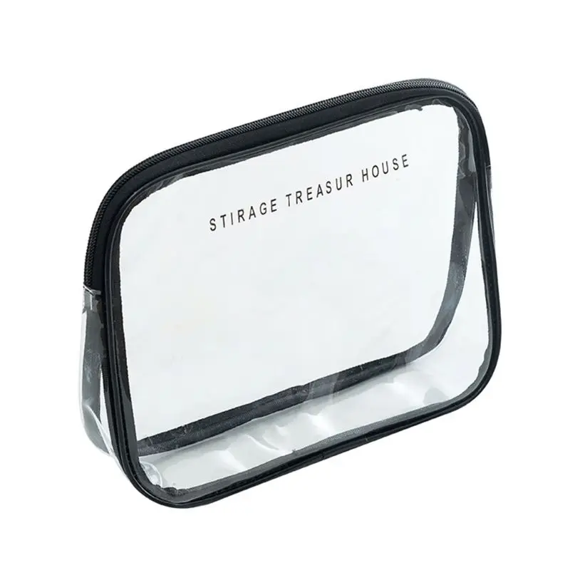 

Clear Transparent PVC Travel Makeup Bag Cosmetic Toiletry Zip Cosmetic Wash Bags Pouch
