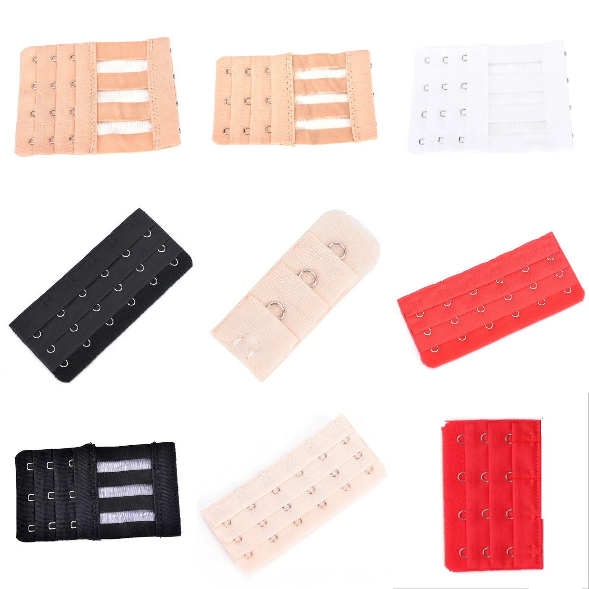 1 шт. удлиненный пояс с пряжкой для бюстгальтера 3 ряда 2 крючка 4 аксессуары